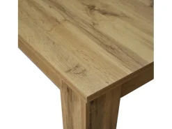 Mesa de madera, acabado roble rústico, extensible 140x80 cm - 180x80 cm - ZAGABRIA