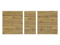 Mesa de madera, acabado roble rústico, extensible 140x80 cm - 180x80 cm - ZAGABRIA