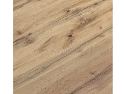 Mesa de madera, acabado roble, base antracita, extensible 160x90 - FORTE DEI MARMI