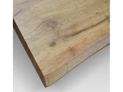 Mesa de madera acabado roble con patas de metal negro 160x90 - ALICUDI
