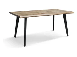 Mesa de madera acabado roble con patas de metal negro 160x90 - ALICUDI