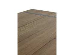 Mesa de madera de abeto 180x90 con patas metálicas negras