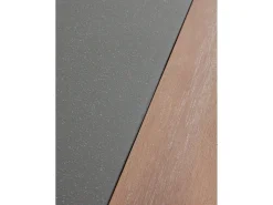 Mesa de madera de acacia y tapa de cemento ligero gris claro 160x90 cm