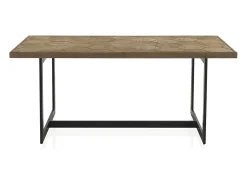 Mesa de madera de fresno con pie metálico 178x90