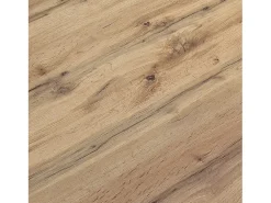 Mesa de madera, efecto roble, base antracita, longitud 160x90-210x90cm - TROPEA