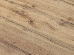 Mesa de madera efecto roble, patas antracita, 90x90-180x90cm - POSITANO