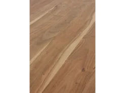 Mesa de madera maciza de acacia 180x90 con patas metálicas negras
