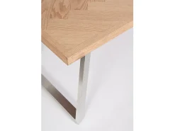Mesa de madera natural y patas de acero 180 x 90 cm - DUKAT