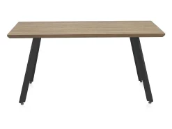 Mesa de melamina con efecto madera de roble con patas metal 160x90