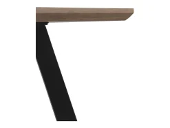 Mesa de melamina con efecto madera de roble con patas metal 160x90