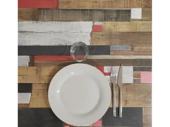 Mesa de pie 60 x 60 cm - modelo Roma madera roja