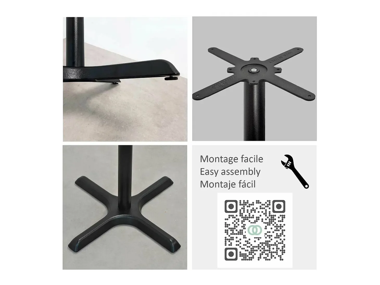 Mesa de pie 60 x 60 cm - Modelo Dina caldeira