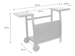Mesa de plancha con 3 quemadores negro
