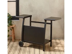 Mesa de plancha con 3 quemadores negro