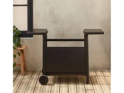 Mesa de plancha con 3 quemadores negro