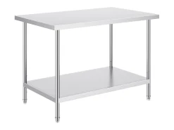 Mesa de Preparación de Acero Inoxidable SucceBuy, 762 x 1219 x 864 mm, Estación de Trabajo Comercial para Alimentos