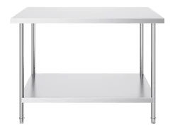 Mesa de Preparación de Acero Inoxidable SucceBuy, 762 x 1219 x 864 mm, Estación de Trabajo Comercial para Alimentos