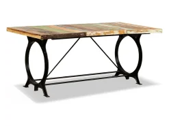Mesa de salón comedor de madera maciza reciclada 180 cm