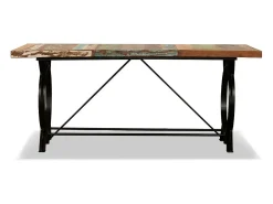 Mesa de salón comedor de madera maciza reciclada 180 cm