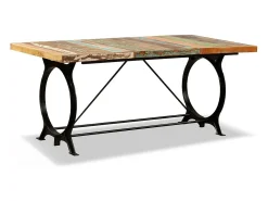 Mesa de salón comedor de madera maciza reciclada 180 cm