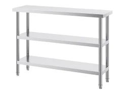 Mesa de Trabajo Cocina SucceBuy 35,6x121,9 cm, Mesa de Trabajo de Cocina Comercial en Acero Inoxidable