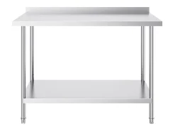 Mesa de Trabajo de Acero Inoxidable SucceBuy, 610 x 1219 mm, Mesa de Preparación de Alimentos para Cocinas Comerciales