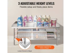 Mesa de Trabajo de Cocina SucceBuy 76x152 cm para Preparación Comercial de Alimentos para Restaurante