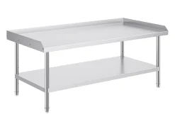Mesa de Trabajo de Cocina SucceBuy 76x152 cm para Preparación Comercial de Alimentos para Restaurante