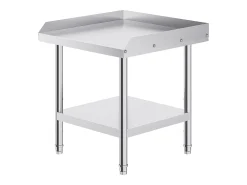 Mesa de Trabajo SucceBuy Mesa de Trabajo de Acero Inoxidable de 60.96 x 60.96 cm para Preparación de Alimentos de Restaurante