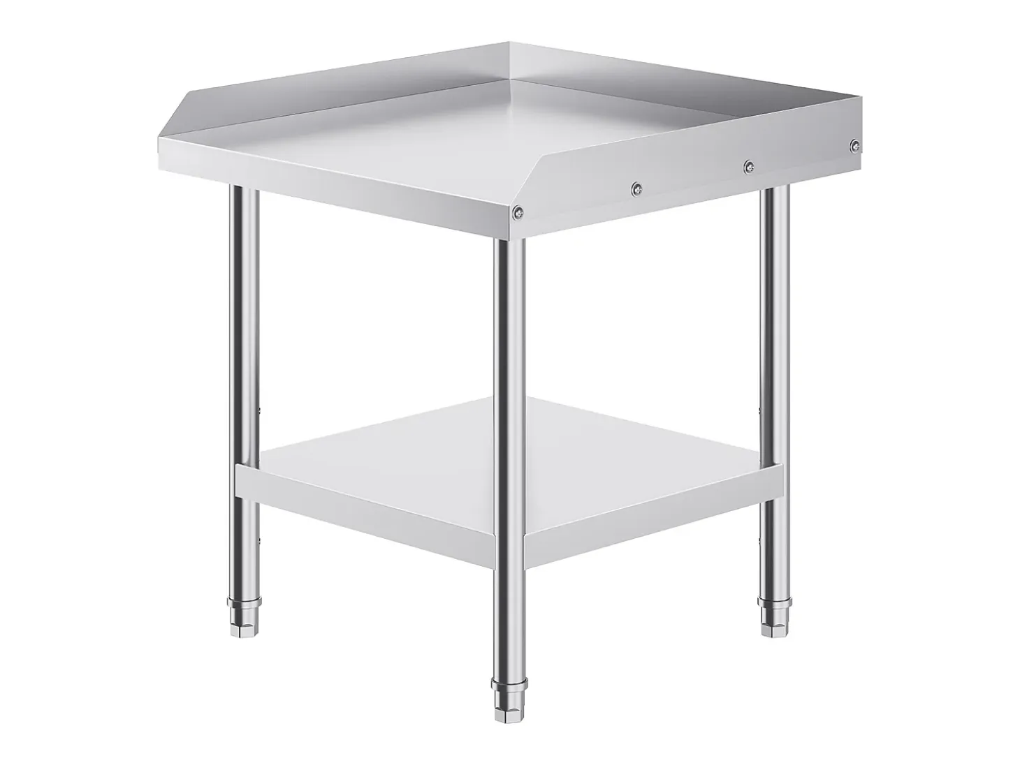 Mesa de Trabajo SucceBuy Mesa de Trabajo de Acero Inoxidable de 60.96 x 60.96 cm para Preparación de Alimentos de Restaurante
