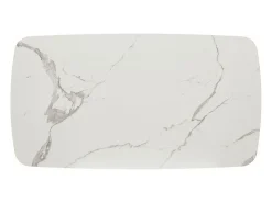 Mesa de vitrocerámica efecto mármol, extensible 160×90-240×90 - MALTA