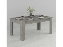 Mesa extensible 140-190 x 90 cm gris para comedor salón Jesi Stone