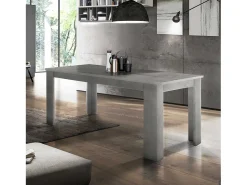 Mesa extensible 140-190 x 90 cm gris para comedor salón Jesi Stone