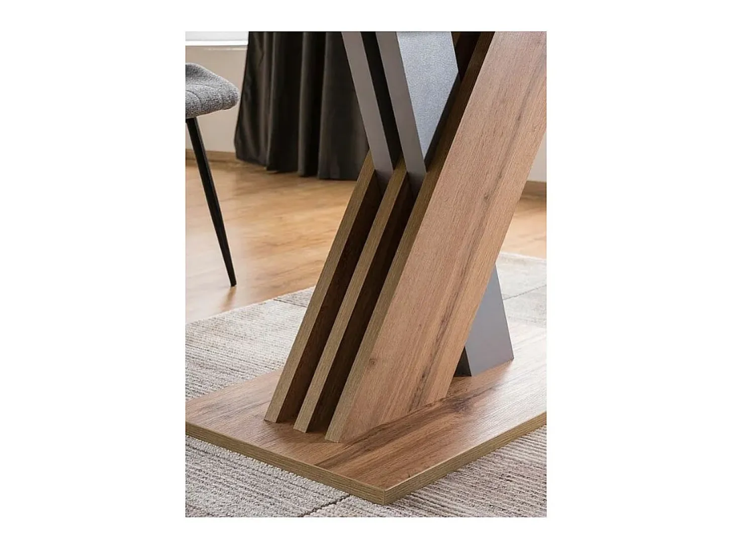 Mesa extensible Artisan roble y antracita 140cm Zest