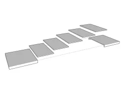 Mesa extensible Bidy de 6 a 20 plazas L 160 a 420 cm madera clara y estructura de metal antracita