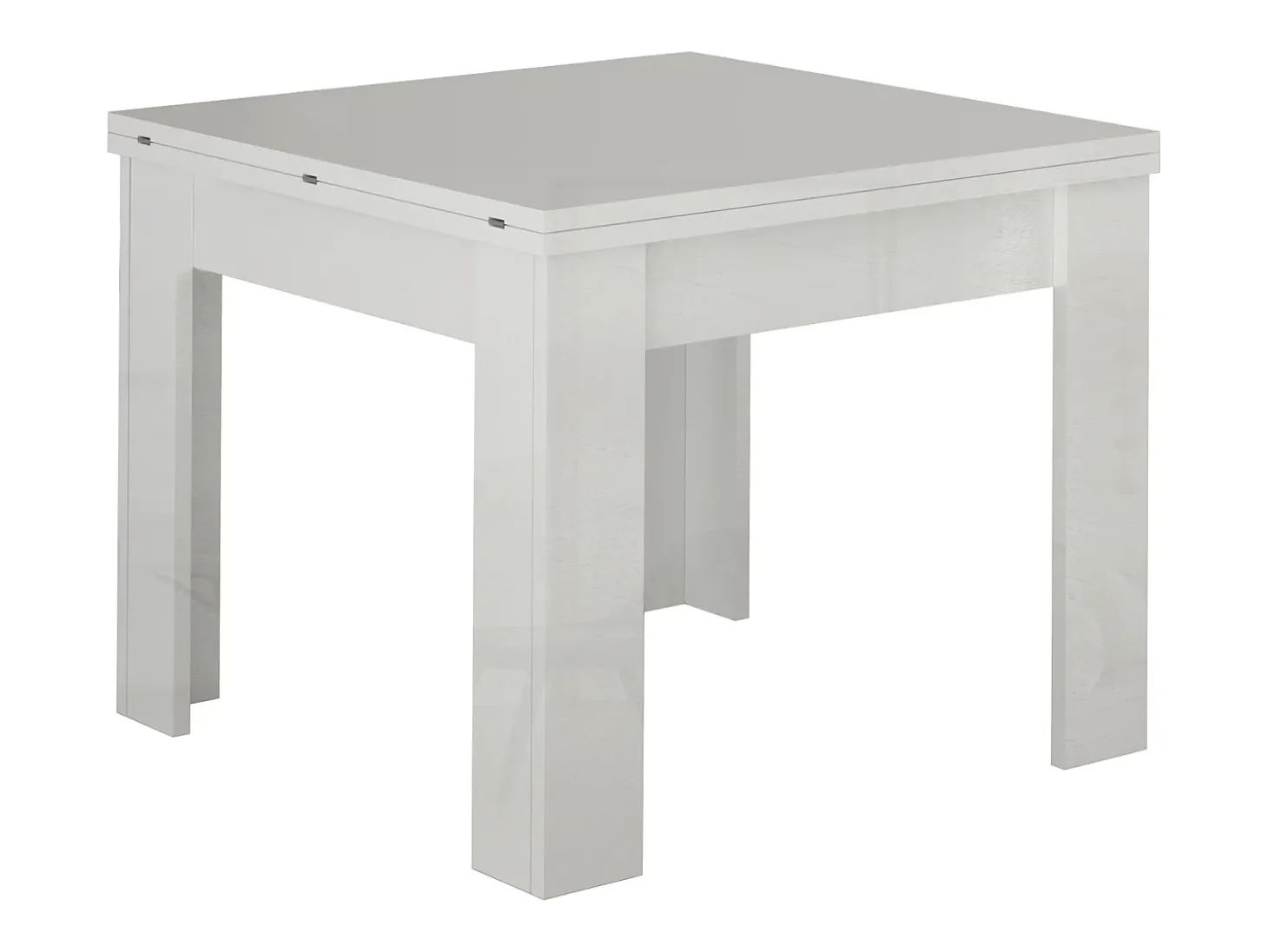 Mesa extensible blanca de diseño moderno 90-180x90cm salón y cocina Jesi Liber