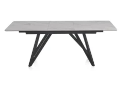 Mesa extensible cerámica blanca con patas de metal 160/210x90
