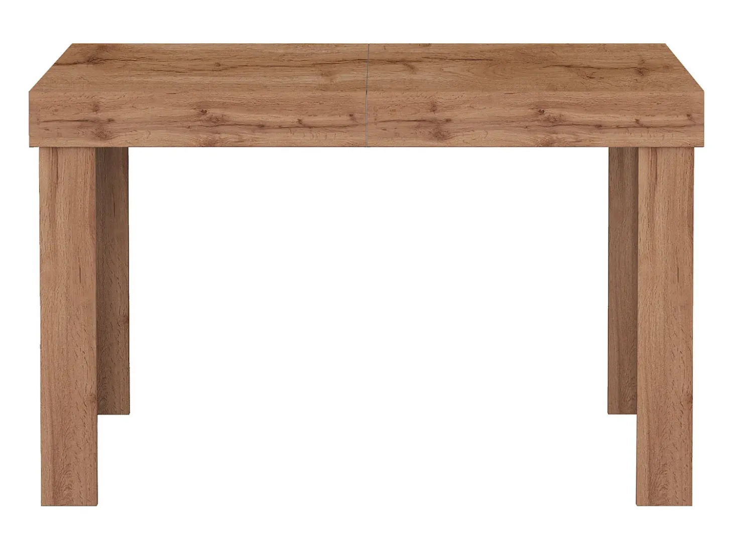 Mesa extensible Chronos, ideal para 4-10 personas, color roble, 120/160/200 x 80 x 75 cm