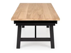 Mesa extensible con tablero de roble y patas de madera maciza 200 - 280 cm DYLAN