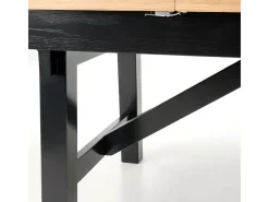 Mesa extensible con tablero de roble y patas de madera maciza 200 - 280 cm DYLAN