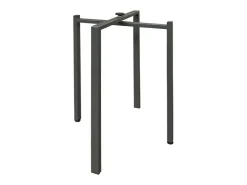Mesa extensible cuadrada pequeña 90x90/246 cm Ribo-Color Marrón