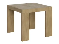 Mesa extensible cuadrada pequeña 90x90/246 cm Ribo-Color Blanco