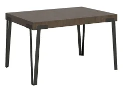 Mesa extensible cuadrada pequeña 90x90/246 cm Konta-Color Marrón