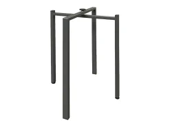 Mesa extensible cuadrada pequeña 90x90/246 cm Ribo-Color Gris cemento
