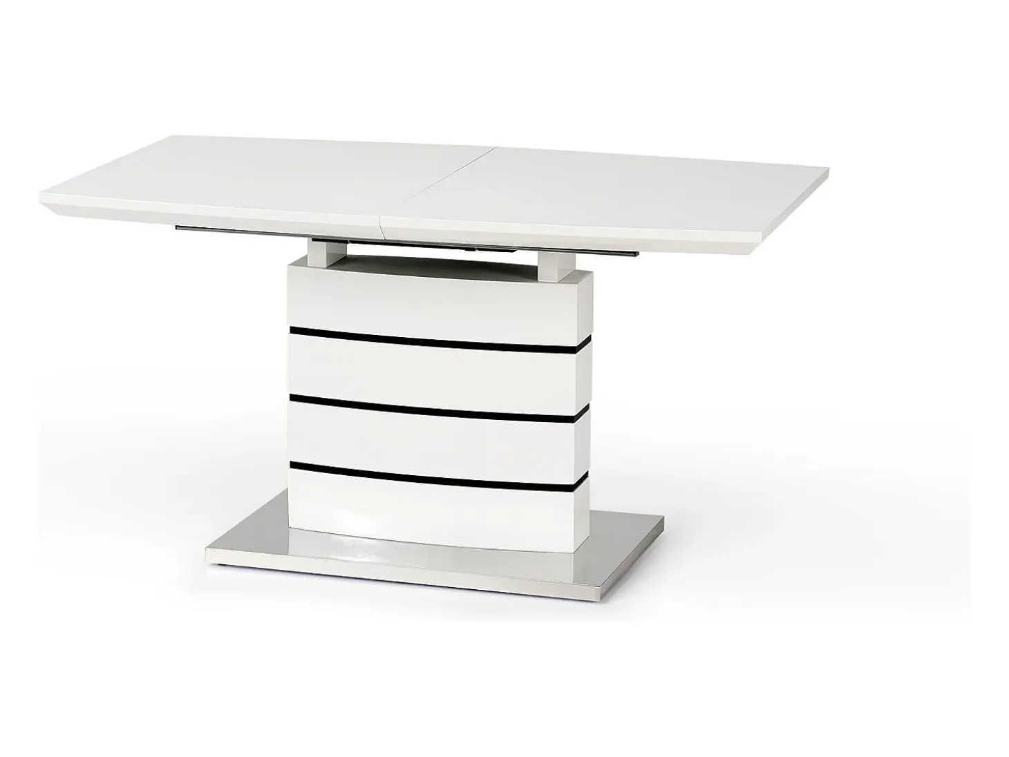Mesa extensible Daisy en blanco y negro