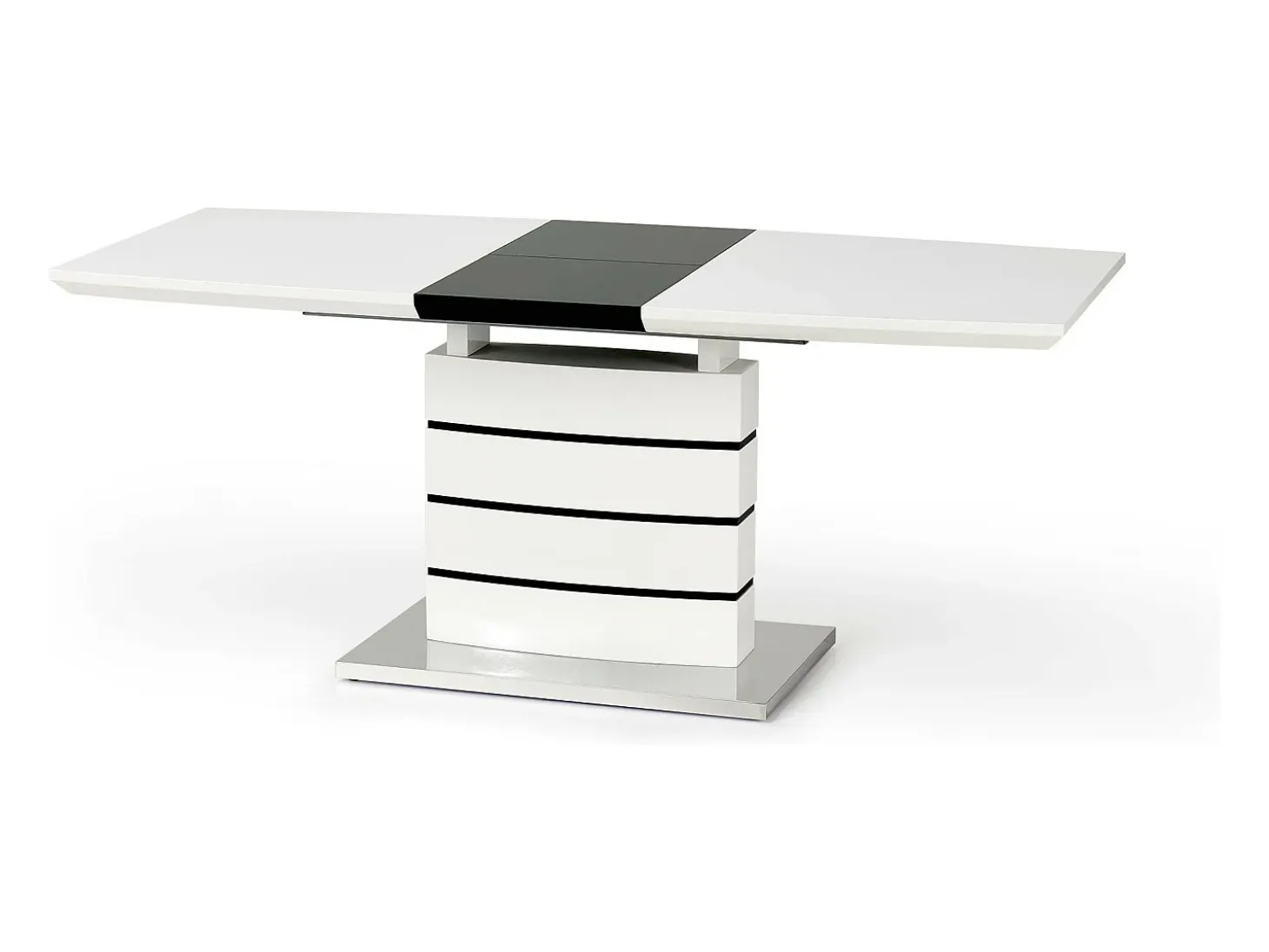 Mesa extensible Daisy en blanco y negro
