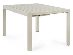 Mesa extensible de aluminio gris tórtola 149×97 cm - 149×149 cm - KIPLIN