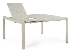 Mesa extensible de aluminio gris tórtola 149×97 cm - 149×149 cm - KIPLIN