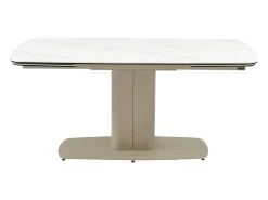 Mesa extensible de cerámica y metal -efecto mármol blanco - CARIOULA de MORABITO
