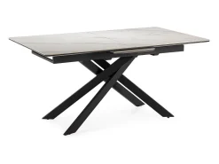 Mesa extensible de cerámica para 6/8 personas blanca 160/200x76 cm